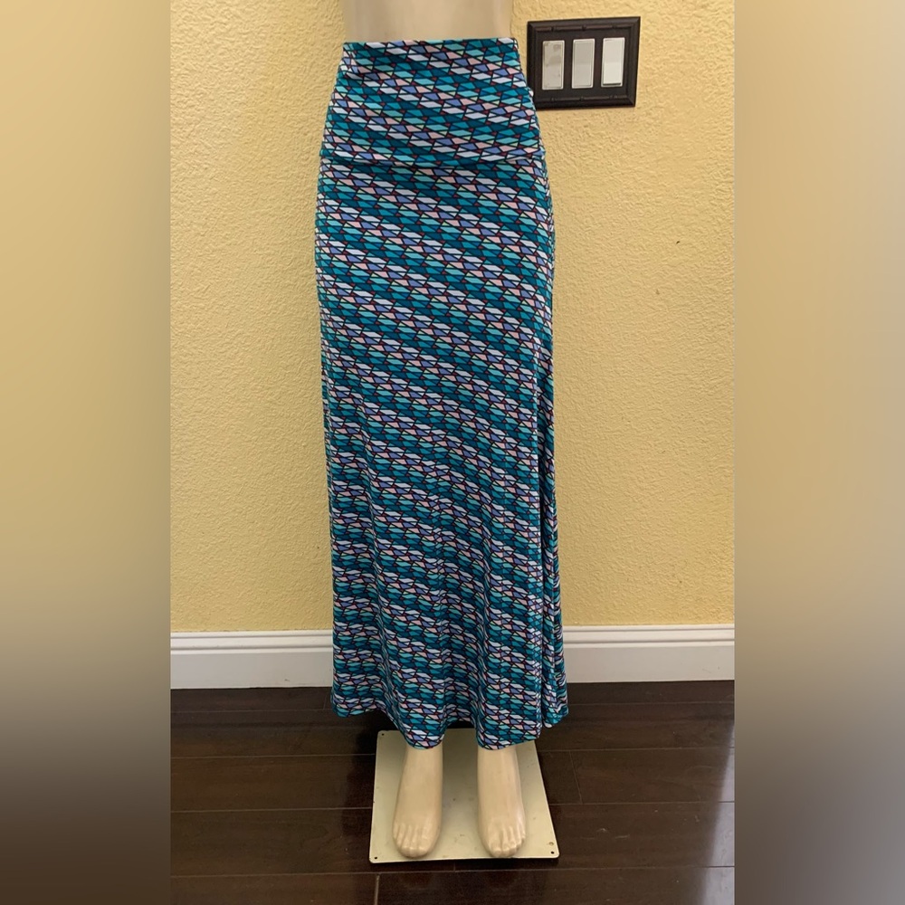 LuLaRoe Size Small Multicolor Geometric Print Maxi Skirt